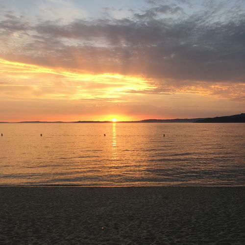View of sea at sunset