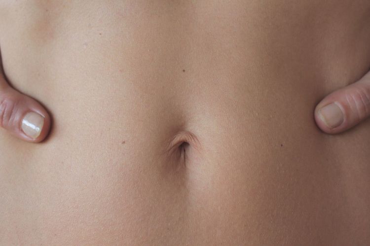 Close-up of navel