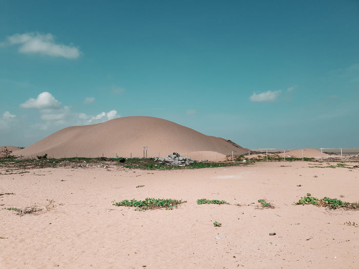 Scenic view of desert against sky