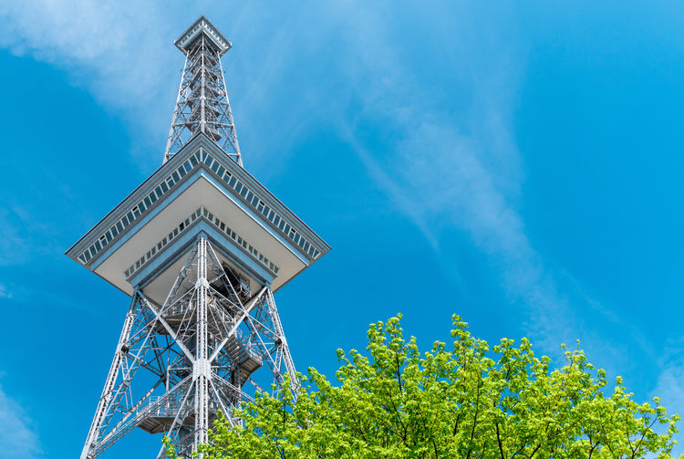 Low angle view of communication tower