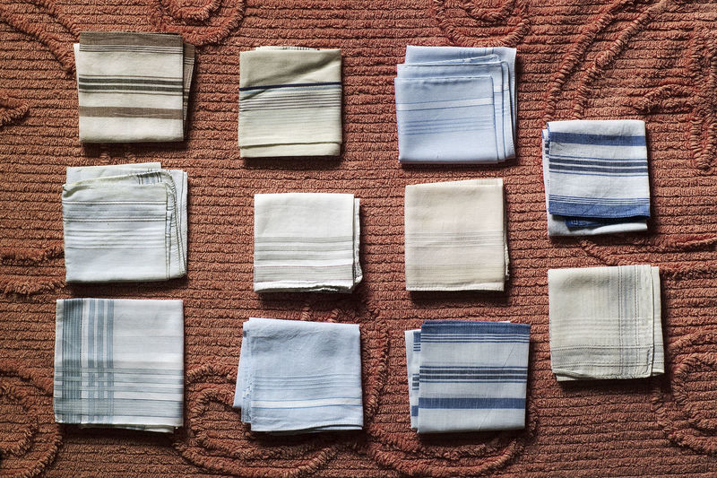 Close up of handkerchiefs