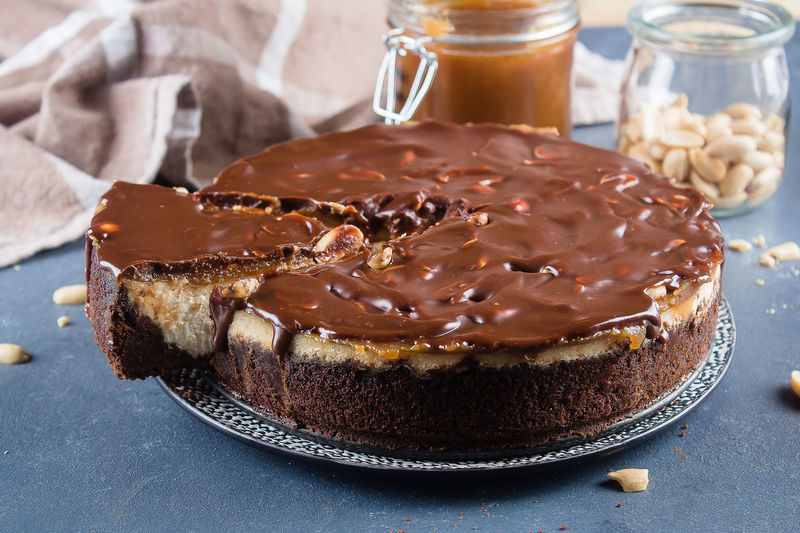 Close-up of dessert in plate on table