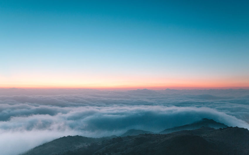 Aerial view of landscape against sky