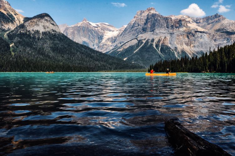 Scenic view of lake against mountains