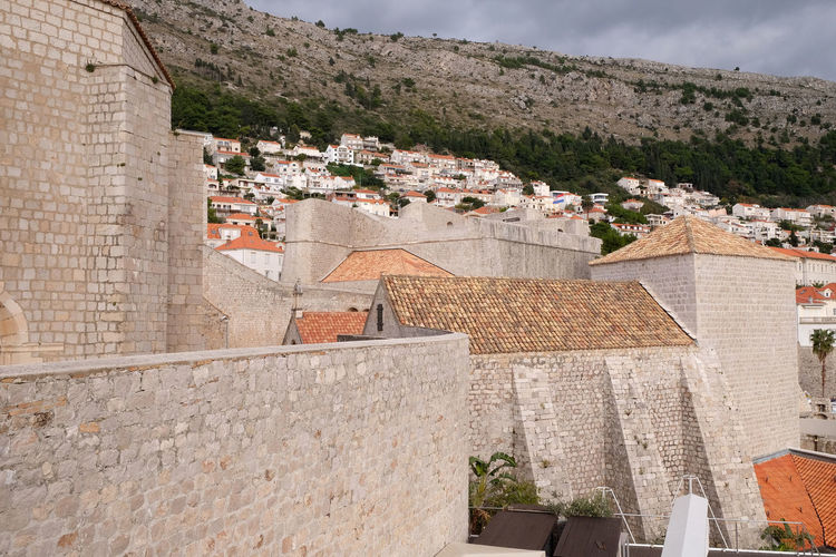 Defense walls of the old town of dubrovnik, croatia