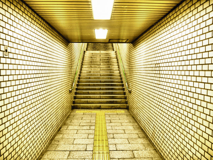 View of empty subway