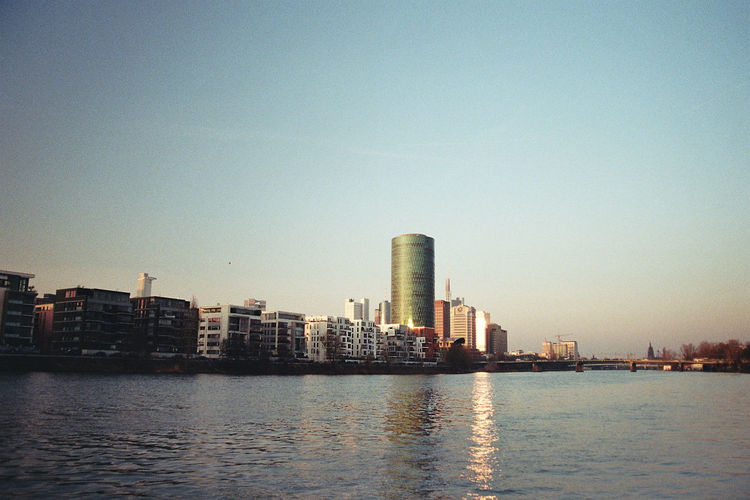 City skyline at waterfront