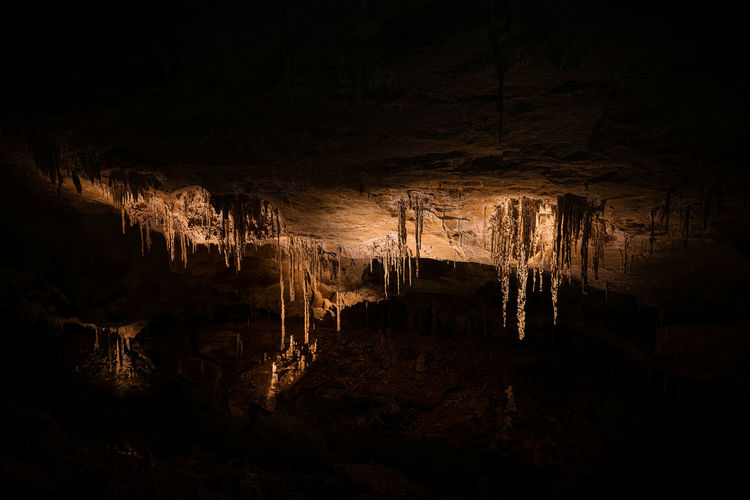 Crazy cave formations in carlsbad caverns national park - new mexico