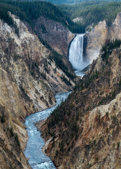 Yellowstone national park waterfall