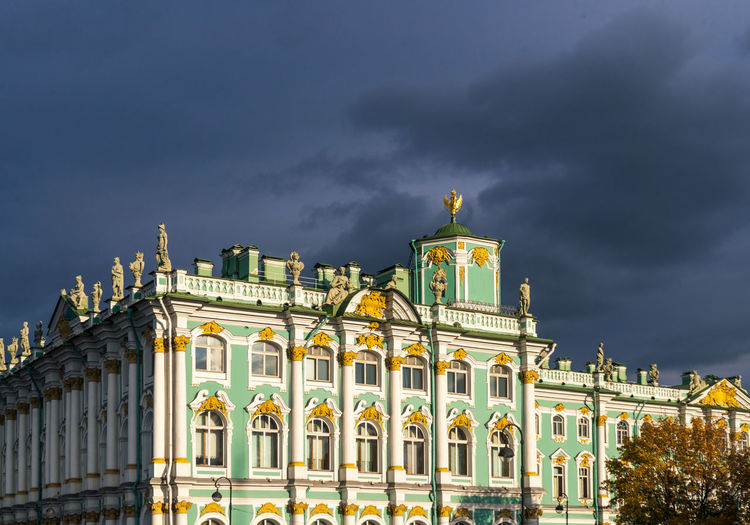 Low angle view of building against sky