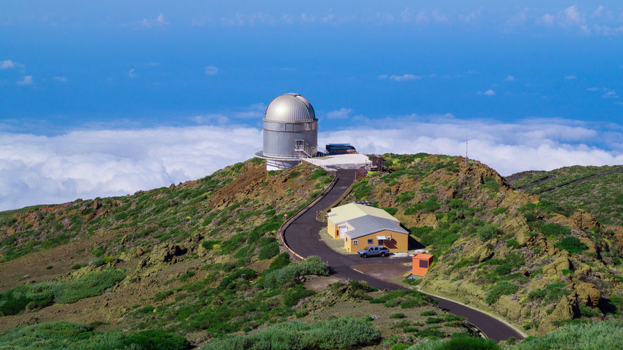 Reflector and normal telescopes in canary islands 
