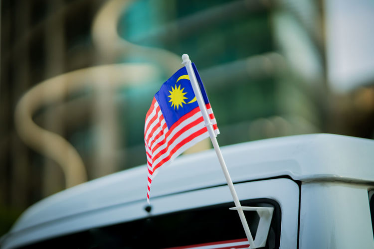 Close-up of flag against blurred background