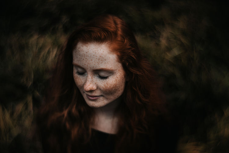 Adult Adults Only Beautiful People Beautiful Woman Beauty Close-up Day Frankfurt Frankfurt Am Main Freckle Freckles Long Hair Looking Down One Person One Woman Only One Young Woman Only Only Women Outdoors People Portrait Redhead Young Adult Young Women