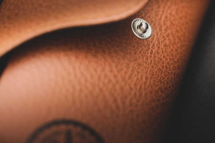 Detailed shot of leather pouch