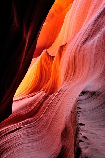 Rock formations at lower antelope canyon