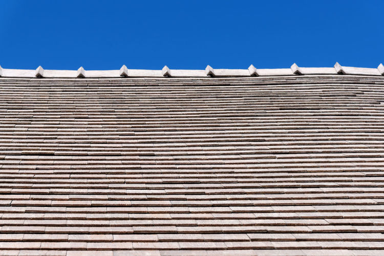 Low angle view of building against clear sky