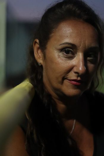 Close-up portrait of mature woman