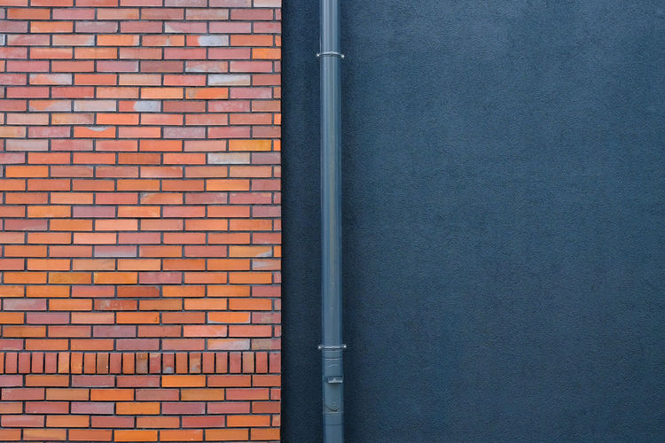 Pipe on building wall