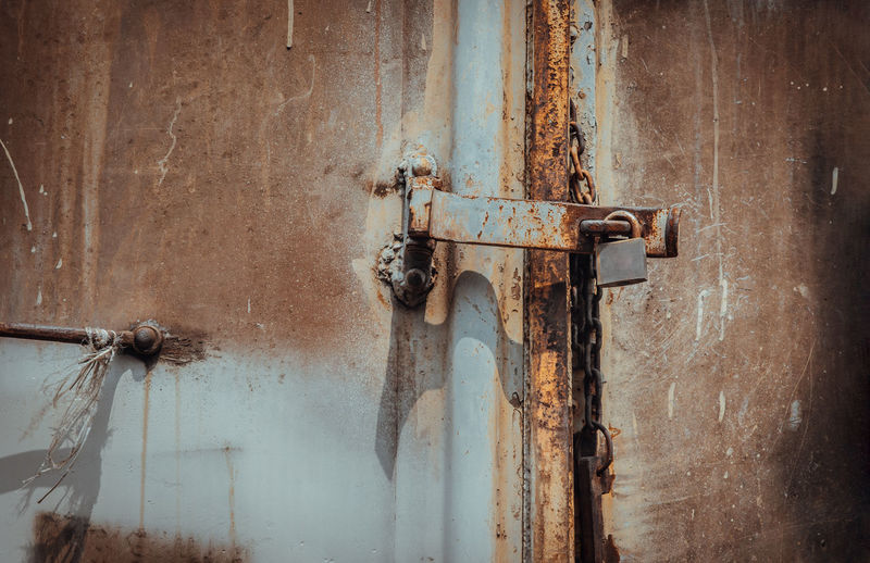 Close-up of closed door