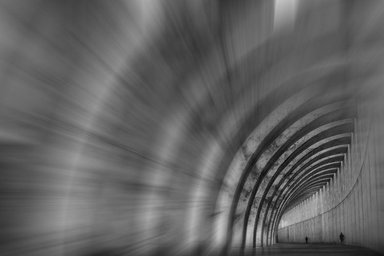 Blurred motion of tunnel