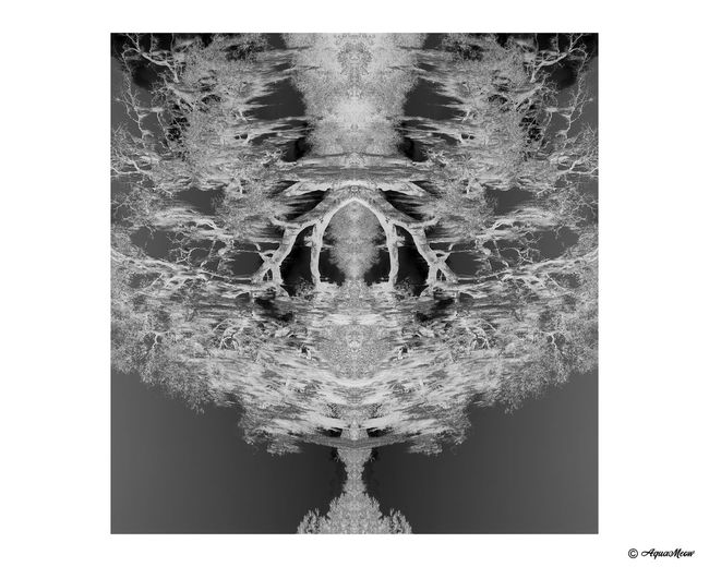 Digital composite image of water over black background