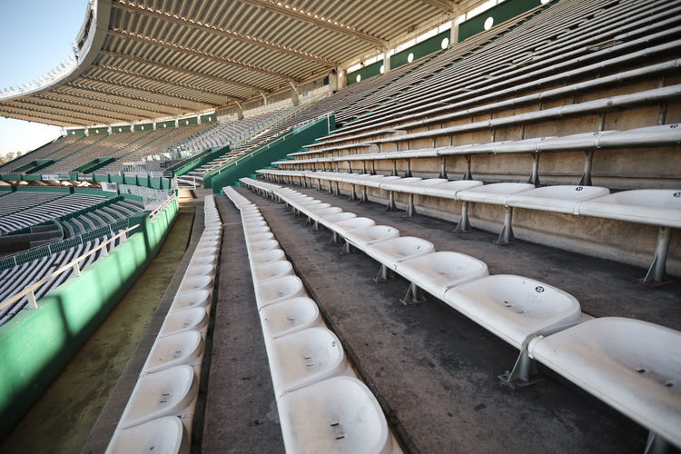 Empty seats in row