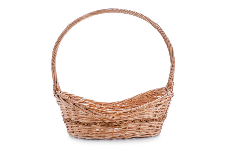 Close-up of basket against white background