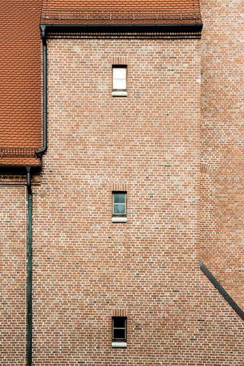 Full frame shot of brick wall of building