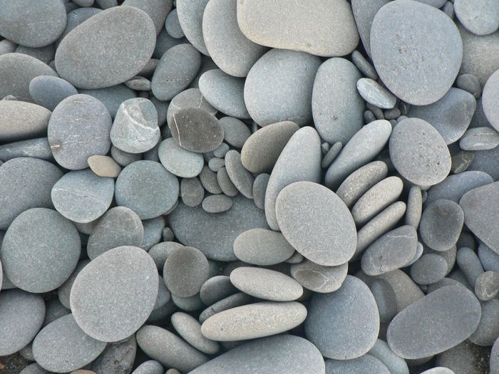 Pebble beach in new zealand