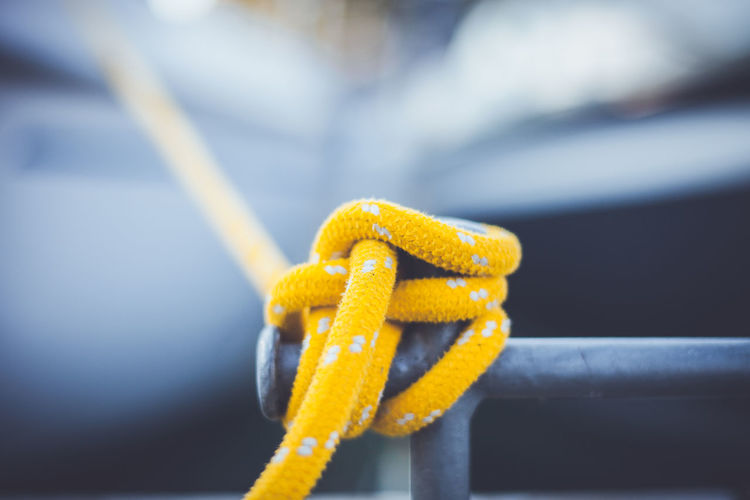 Close up of yellow rope