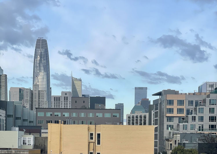 Low angle view of buildings against sky