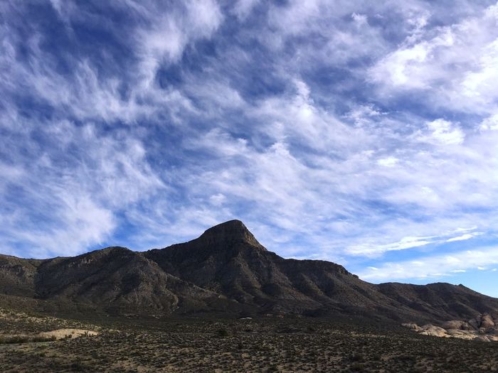 Idyllic view of mountains at red rock canyon national conservation area against sky