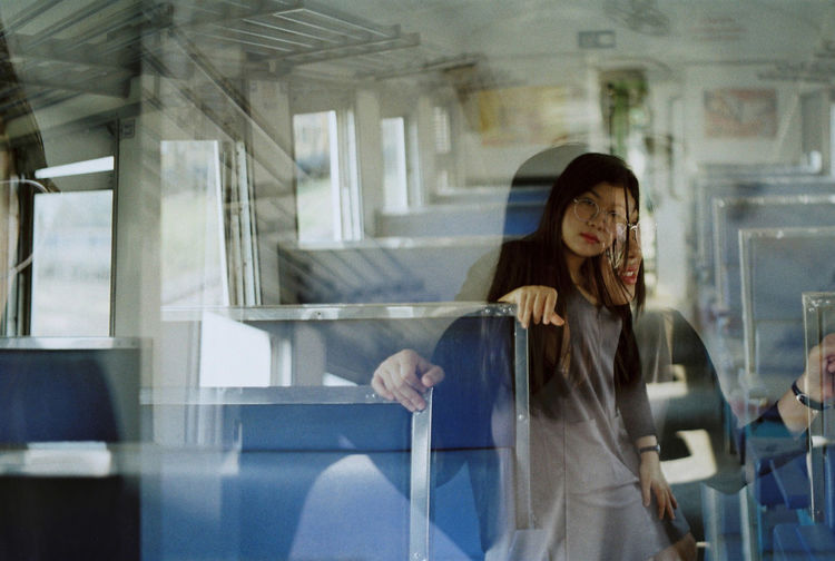 Woman looking at camera
