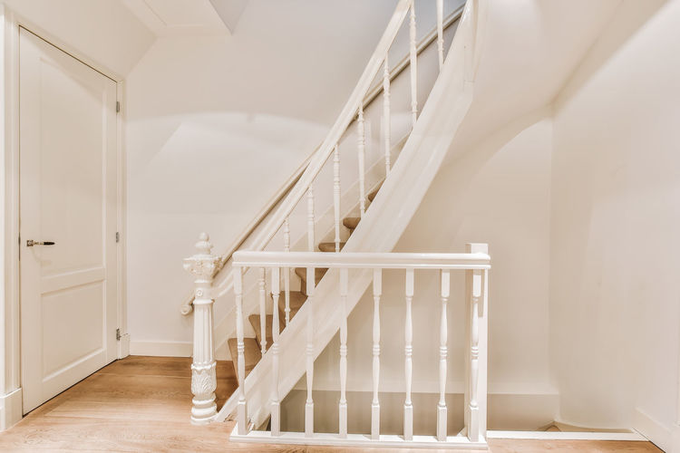 Close-up of staircase at home