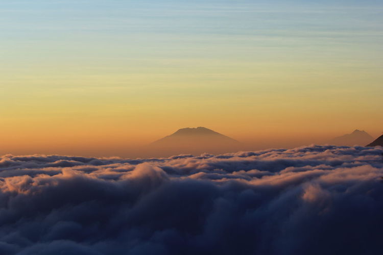 Scenic view of cloudscape against sky during sunset