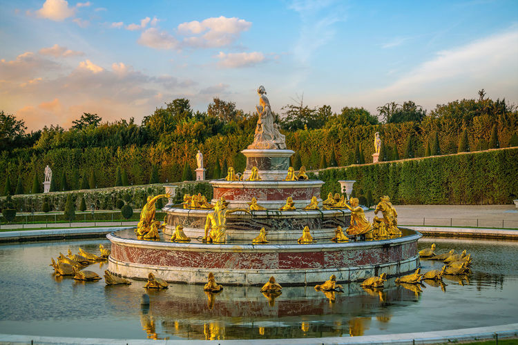 Low angle view of temple against sky