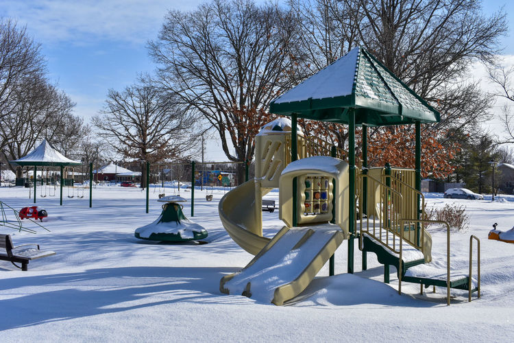 View of park in winter