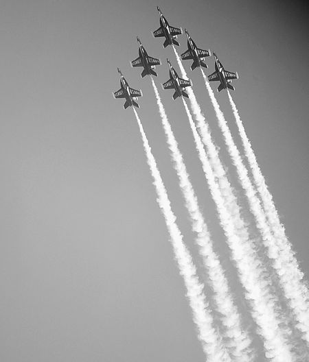 Blue angels take flight. 