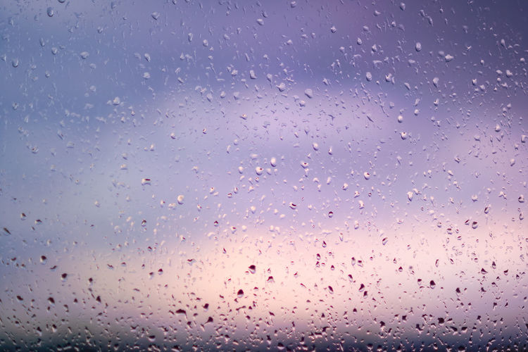 Full frame shot of wet glass window