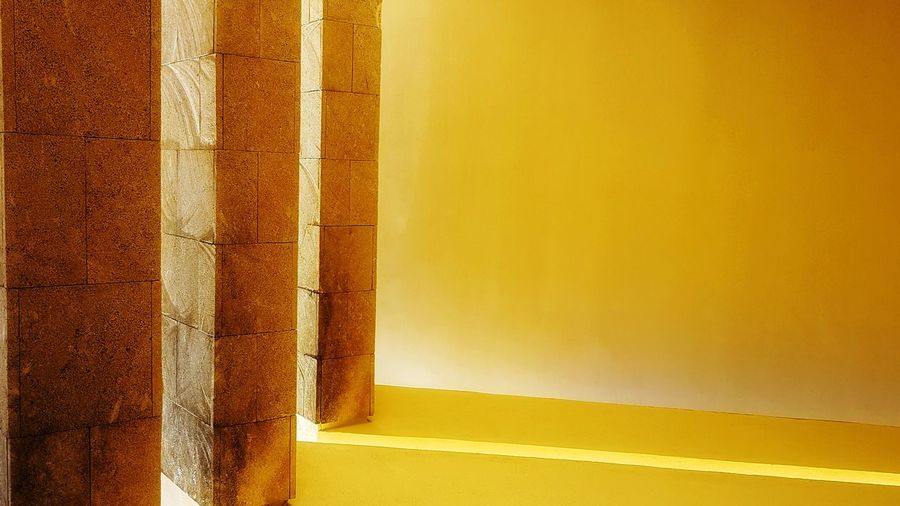 Shadow of building on wall