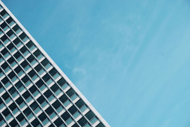 Tilt image of against building