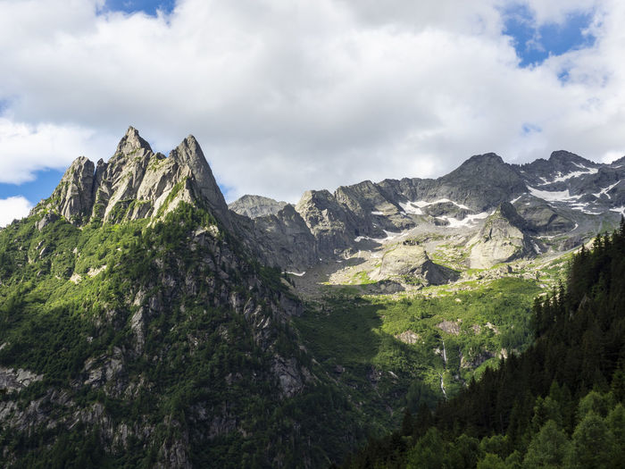 Alpine valley in val masino
