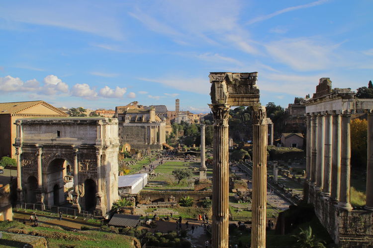 Forum romanum and blue sky