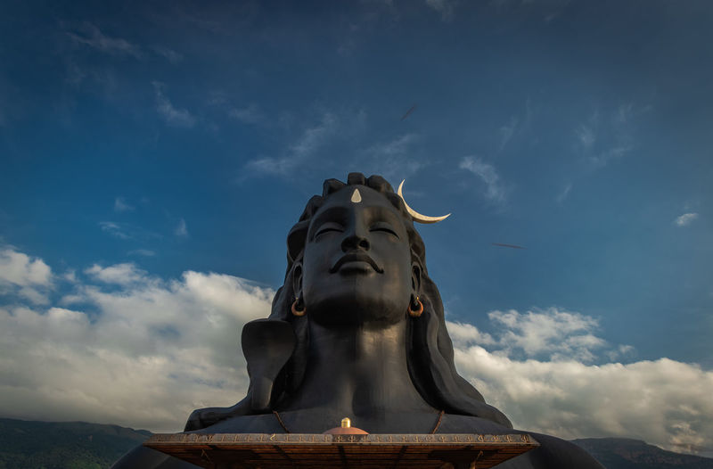 Adiyogi shiva statue from unique different perspectives
