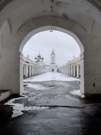 View of historical building during winter