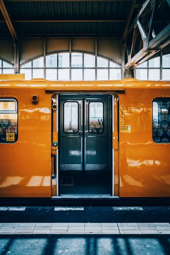 Train at railroad station
