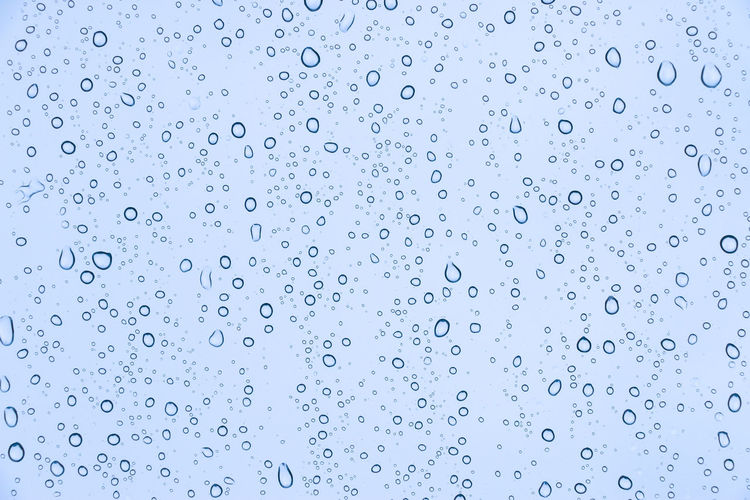 Full frame shot of water drops on glass window