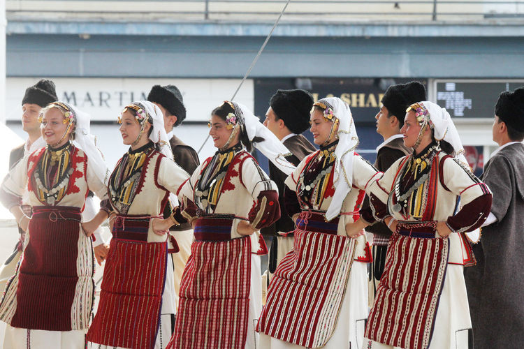 Traditional dancers during festival