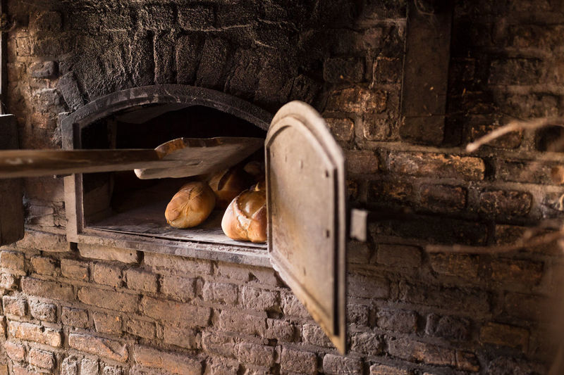 Close-up of a rustic oven