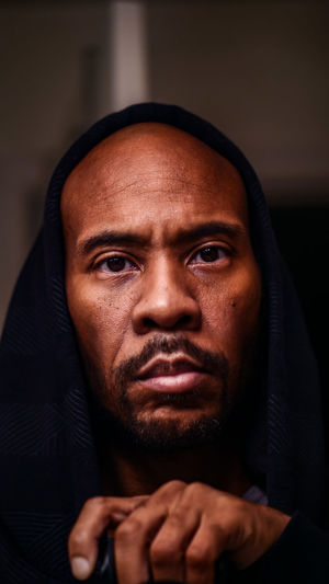 Close-up portrait of a young man